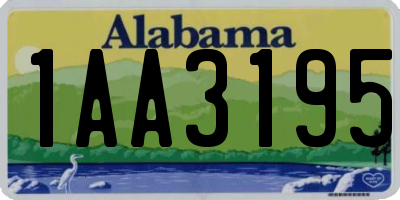 AL license plate 1AA3195