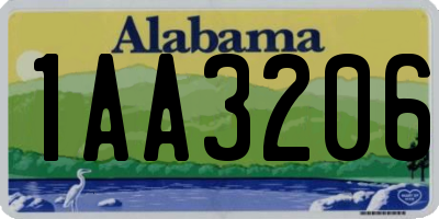 AL license plate 1AA3206