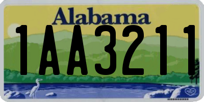 AL license plate 1AA3211