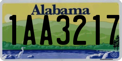 AL license plate 1AA3217