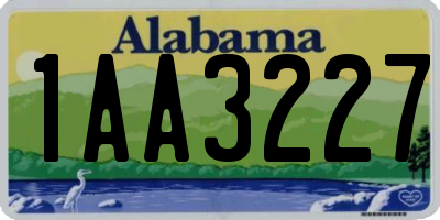 AL license plate 1AA3227