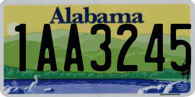 AL license plate 1AA3245