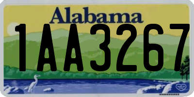 AL license plate 1AA3267