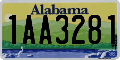 AL license plate 1AA3281