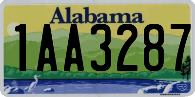AL license plate 1AA3287