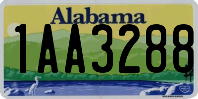 AL license plate 1AA3288