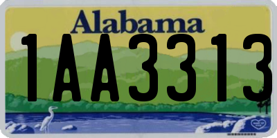 AL license plate 1AA3313