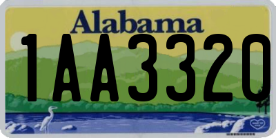 AL license plate 1AA3320