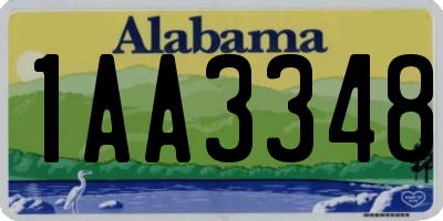 AL license plate 1AA3348