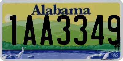 AL license plate 1AA3349