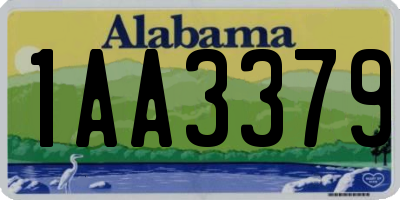 AL license plate 1AA3379