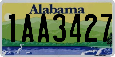 AL license plate 1AA3427