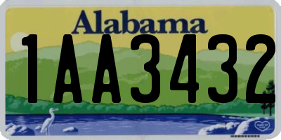 AL license plate 1AA3432