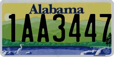 AL license plate 1AA3447