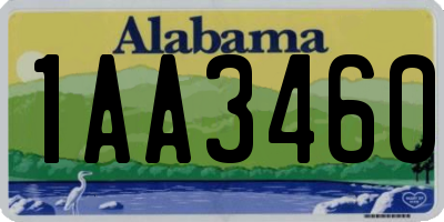 AL license plate 1AA3460