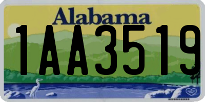 AL license plate 1AA3519