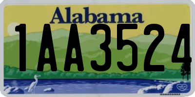 AL license plate 1AA3524
