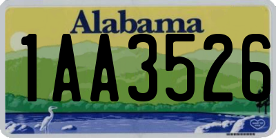 AL license plate 1AA3526