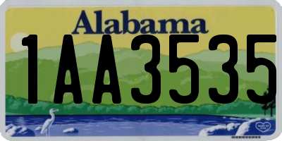 AL license plate 1AA3535