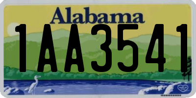 AL license plate 1AA3541