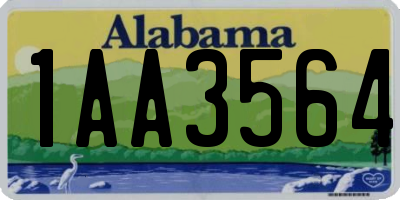 AL license plate 1AA3564