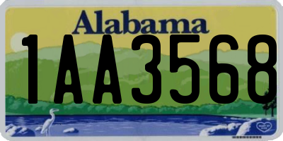 AL license plate 1AA3568