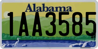 AL license plate 1AA3585