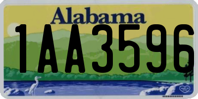 AL license plate 1AA3596