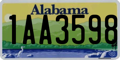 AL license plate 1AA3598