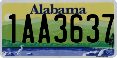 AL license plate 1AA3637