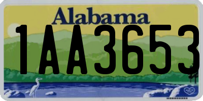 AL license plate 1AA3653