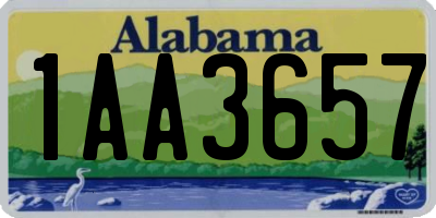 AL license plate 1AA3657
