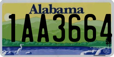 AL license plate 1AA3664