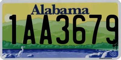 AL license plate 1AA3679