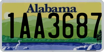 AL license plate 1AA3687