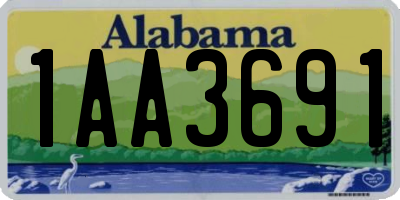 AL license plate 1AA3691