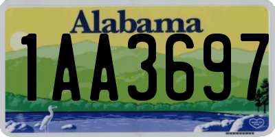 AL license plate 1AA3697
