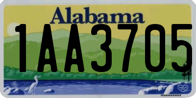 AL license plate 1AA3705