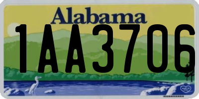 AL license plate 1AA3706