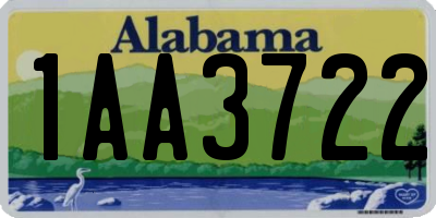 AL license plate 1AA3722