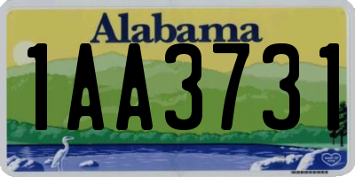 AL license plate 1AA3731