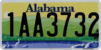 AL license plate 1AA3732
