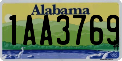 AL license plate 1AA3769