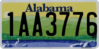 AL license plate 1AA3776