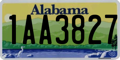 AL license plate 1AA3827
