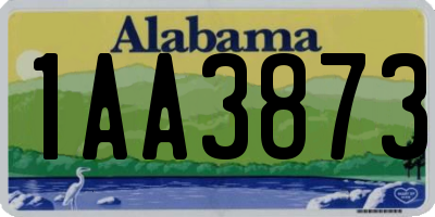 AL license plate 1AA3873