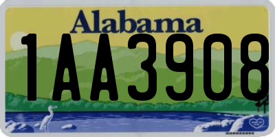 AL license plate 1AA3908