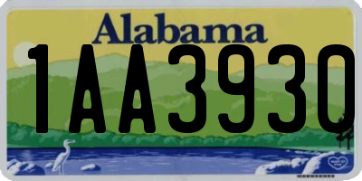 AL license plate 1AA3930