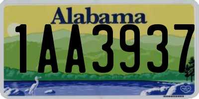 AL license plate 1AA3937