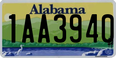 AL license plate 1AA3940